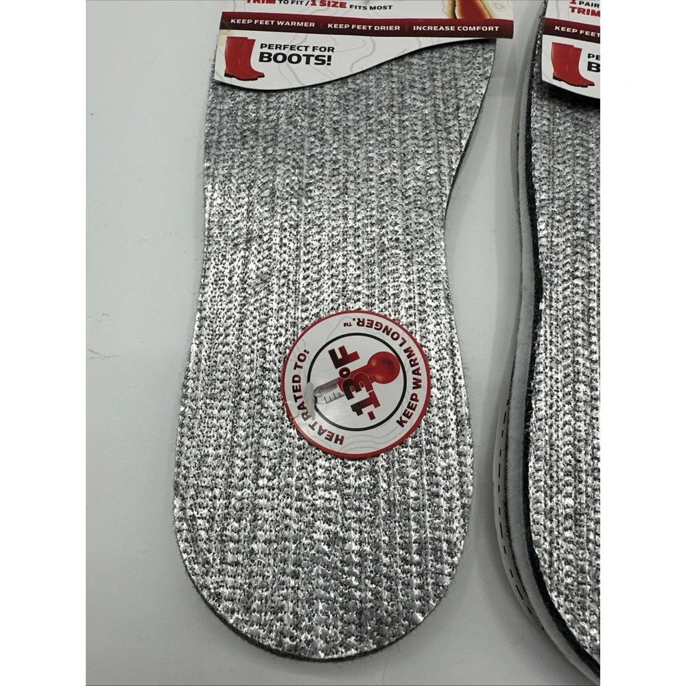 Lot 2 Yaktrax Thermal Insole Heat Rated to -13° Warm One Size Trim To‎ Fit NWT
